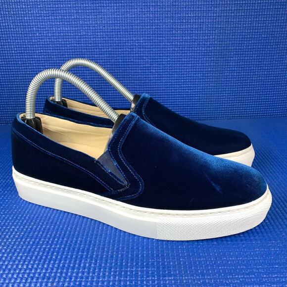 🔴 M. GEMI The Cerchio Velvet Women's Size 8 Royal Blue Slip-on Walking Shoes - Picture 3 of 9